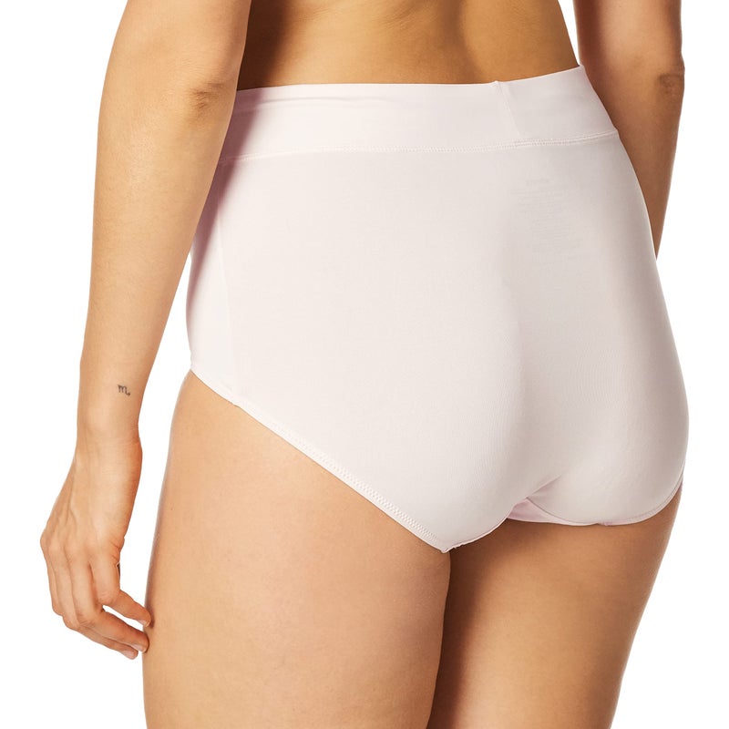 Warner's womens Dig-free Comfort Waist Microfiber 5738 No Pinching No Problems Modern Brief Panty, Rosewater, 9 US - Image 3